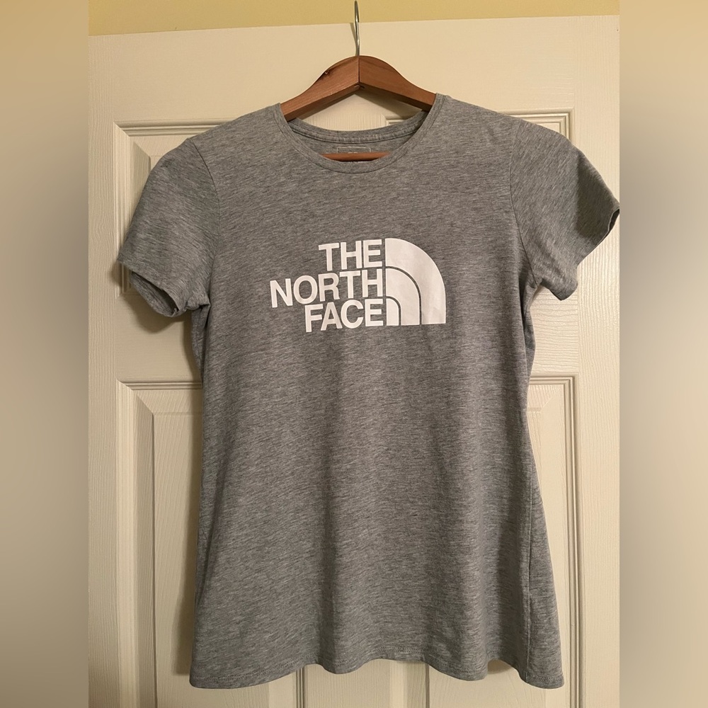 Women’s Small Standard Fit North Face Grey & White TShirt - Picture 4 of 12